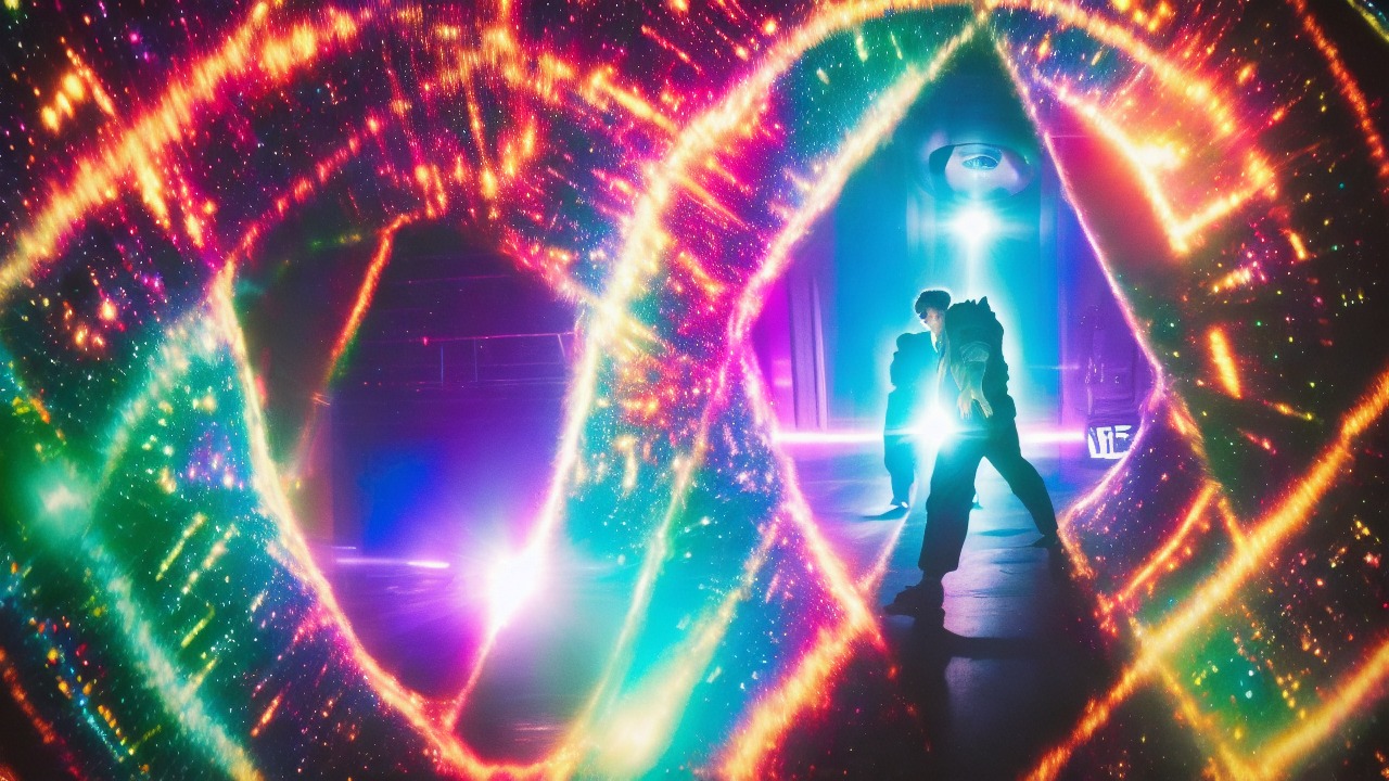 Dreamlike Journey Through a Dimensional Portal