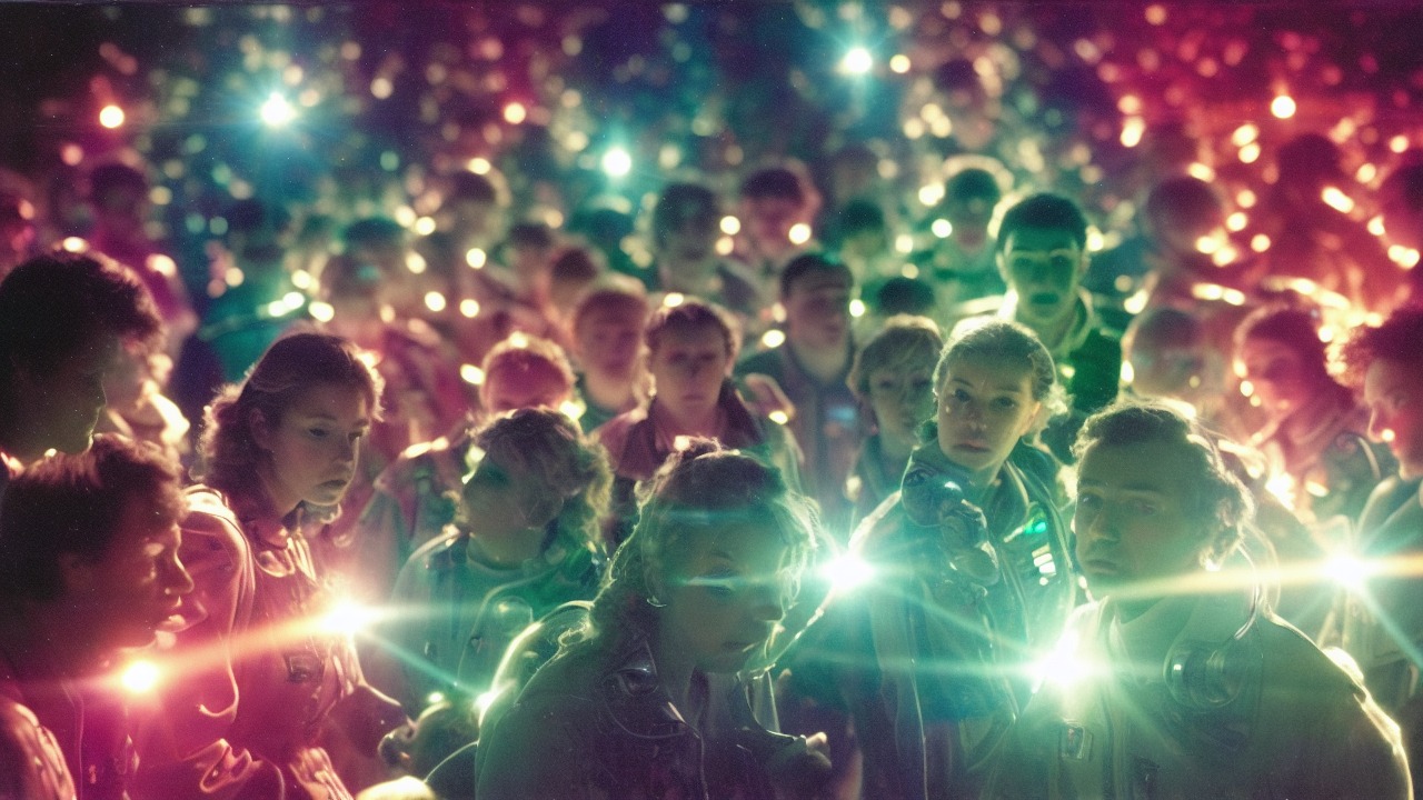 Cosmic network connecting minds and symbols through light