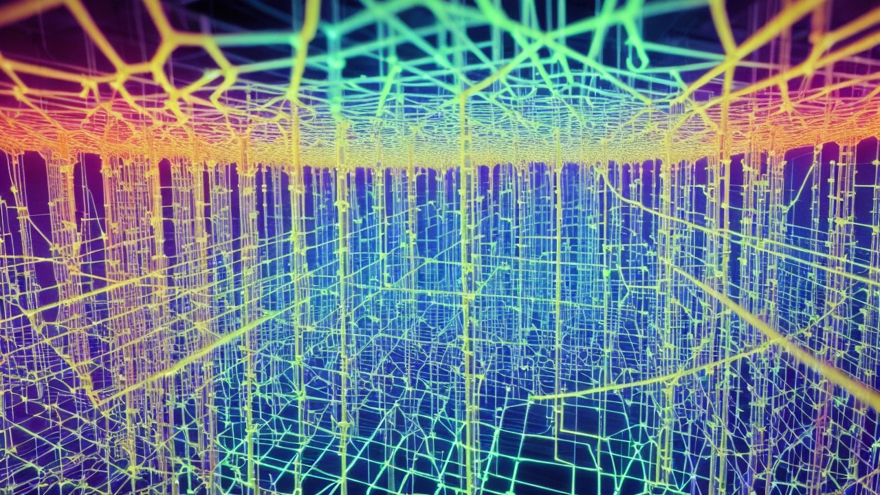 Data architecture and AI network design concept
