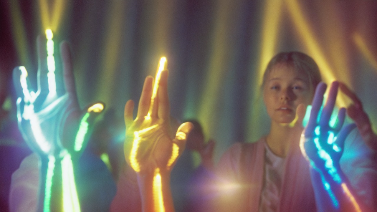 Hands releasing light into the cosmos symbolizing choice and responsibility