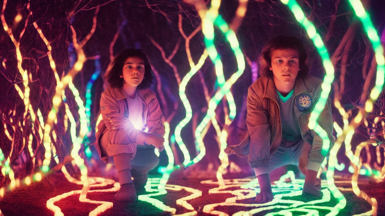 Dreamer navigating a symbolic labyrinth of consciousness